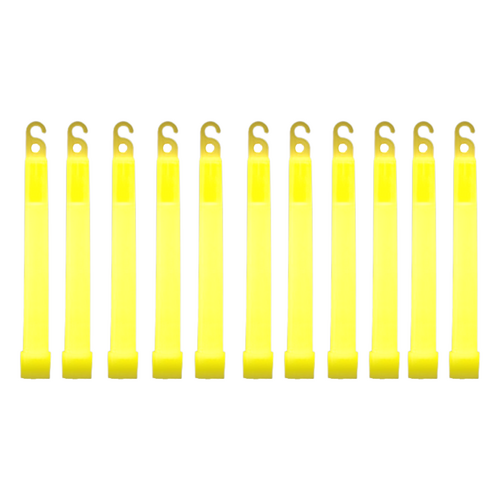 Emergency 8 Hour Glow Stick Yellow 10 pack +1 Free