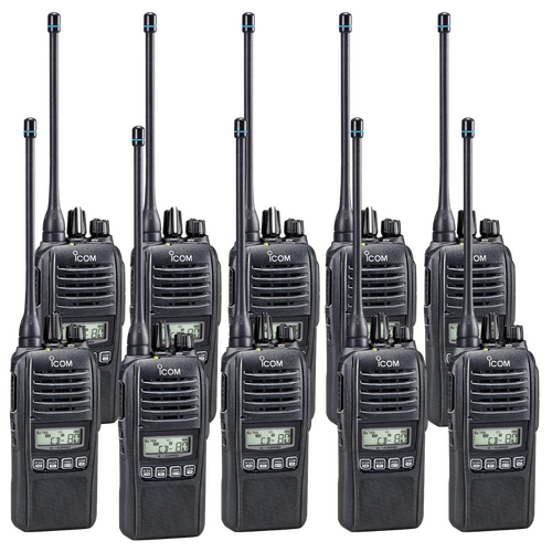 5W Icom IC-41PRO UHF CB Waterproof Handheld 10 Pack
