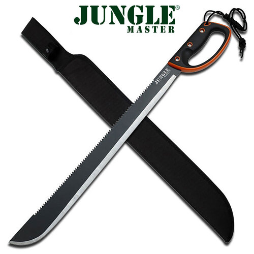 Jungle Master Sawback D Handle Machete Full Tang 