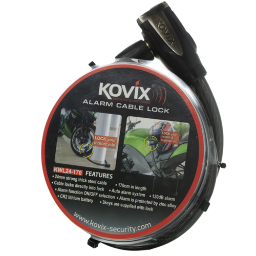 Kovix 1.7m Heavy Duty Alarmed Cable Lock