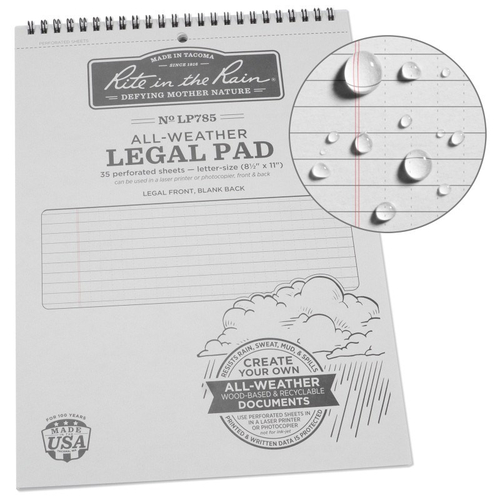 Rite in the Rain Large A4 Top Spiral Legal Pad