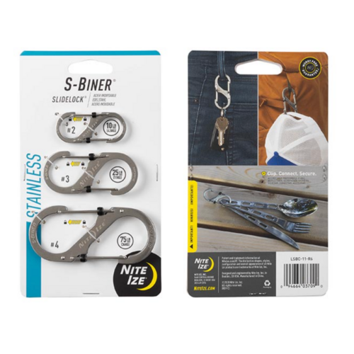 Nite Ize Slidelock S-Biner Stainless Steel 3 Pack