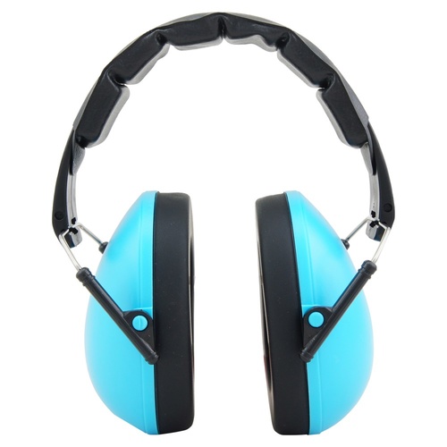 Kids Blue Earmuffs - Workplace Compliant Hearing Protection (extra small)
