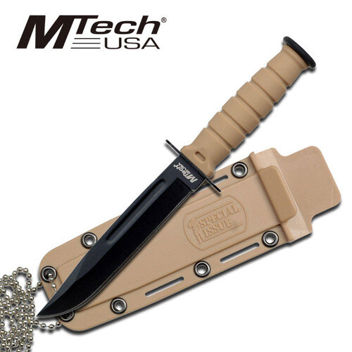MTech Neck Knife Special Issue Tactical Knife Tan