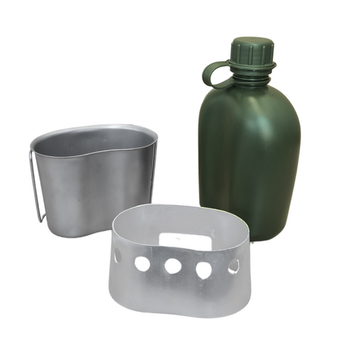 U.S Military Style GI 1qt Canteen & Cooking Kit