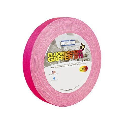 Gaffer Tape 10m Fluro Pink for temporary marking, colour coding, trail marking