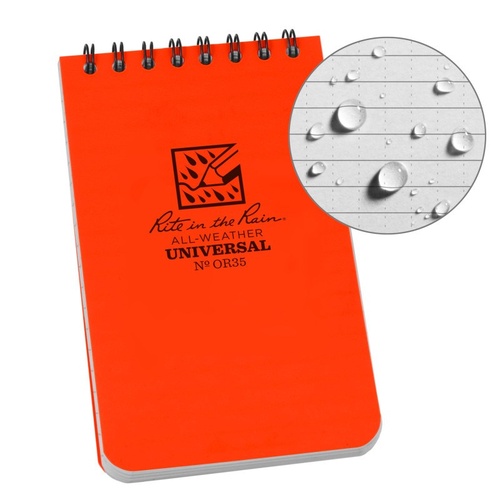 Rite in the Rain No. OR35 All Weather Notebook Orange
