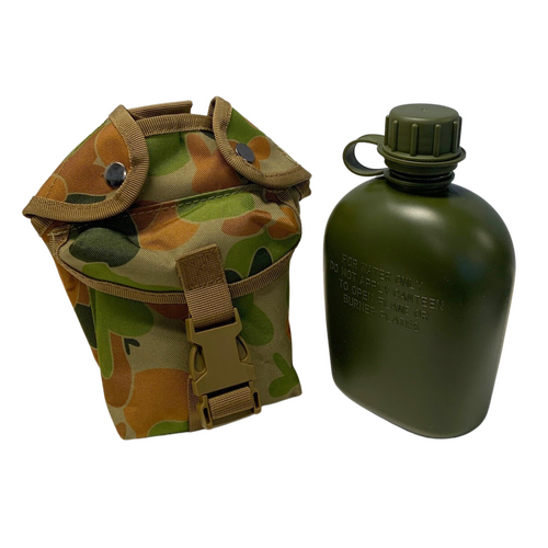 Army Canteen 1 Litre and Auscam Cover