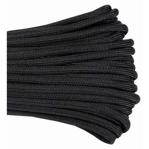 Paracord "Tactical Black" 550 7 strand (100ft) MADE IN USA