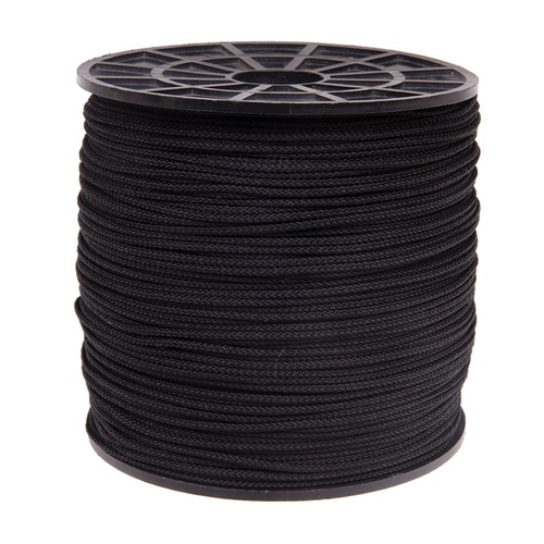 SPOOL 1000ft Paracord Tactical Black 550 7 strand MADE IN USA