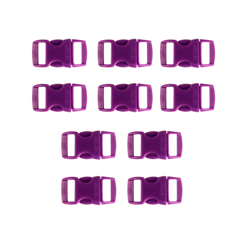 Paracord Side Release Buckle 10 Pack - Purple