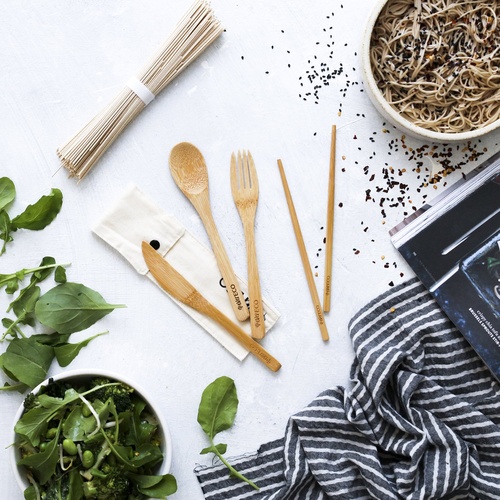 Ever Eco Bamboo Cutlery Set with Chopsticks