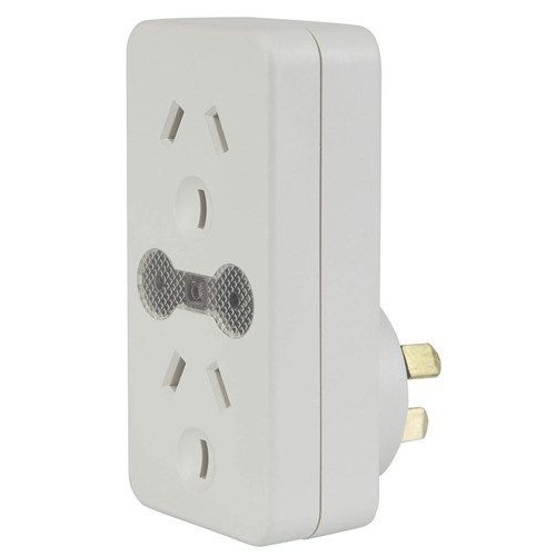 Double Adapter with LED night light