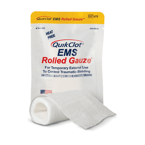 QuikClot Haemostatic EMS Rolled Gauze (7.5cm x 1.2m)