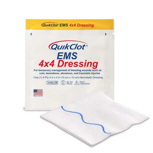 QuikClot EMS 4x4 Dressing (10cm x 10cm)