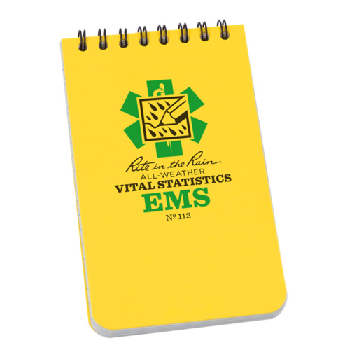Rite in the Rain EMS "Vital Stats" All Weather Notebook Safety Yellow