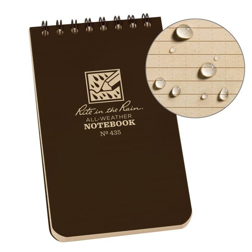 Rite in the Rain No. 435 All Weather Notebook Brown