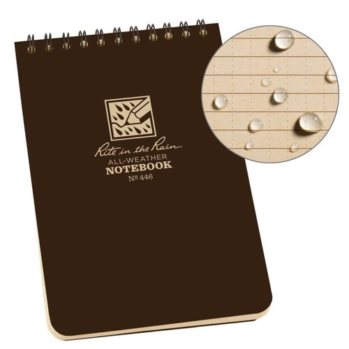 Rite in the Rain No. 446 All Weather Notebook 4x6" Brown
