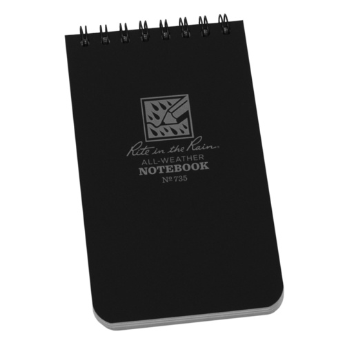 Rite in the Rain No. 735 All Weather Notebook Tactical Black
