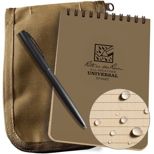 Rite in the Rain All Weather Notebook Kit 4x6" Tan 946T-KIT