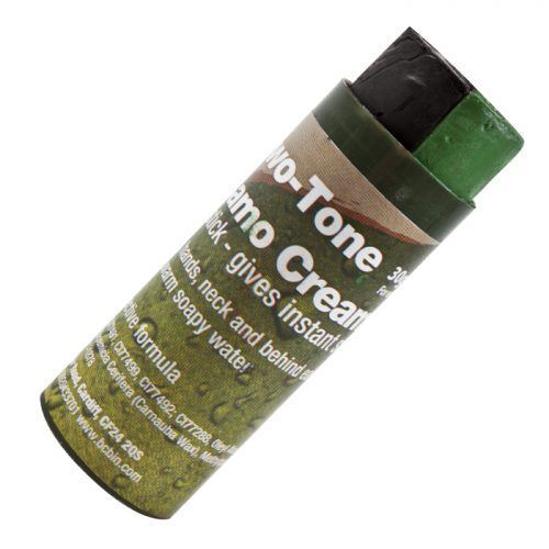 NATO Camouflage Face Paint Two Tone Split Stick - Black/Green