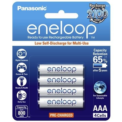 Eneloop Rechargeable Batteries 4xAAA Pack