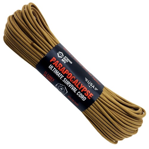 Tan 25ft Parapocalypse Kevlar Dyna X 11-Strand