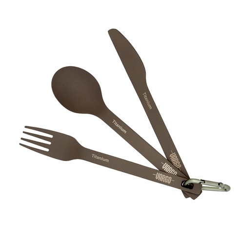 Vargo Titanium Knife/Spoon/Fork ULV Set