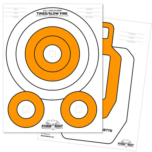 Close Range Target 25 Sheet White/Orange