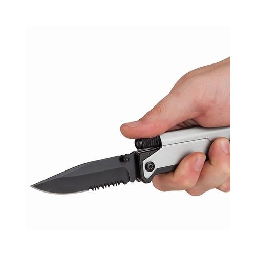 Survival Knife with LED Torch/Fire Starter/Belt Cutter/Window Breaker