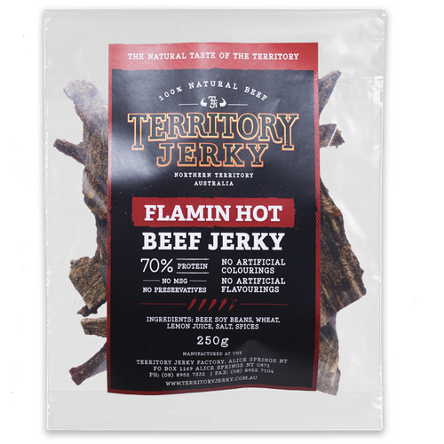 Flamin Hot Beef Territory Jerky 250g