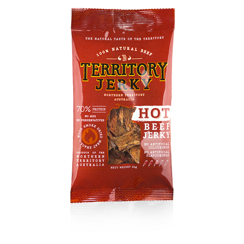 Hot Beef Territory Jerky 25g