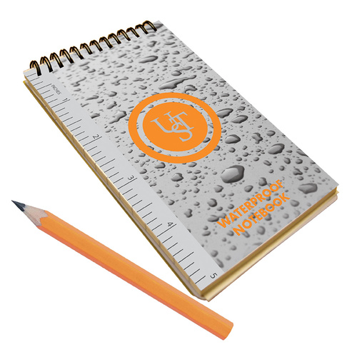 Waterproof Tear-proof Notebook with Pencil 3x5