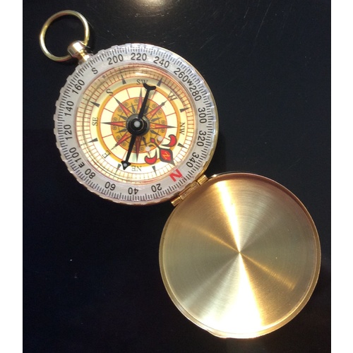Brass Fob-Style Compass